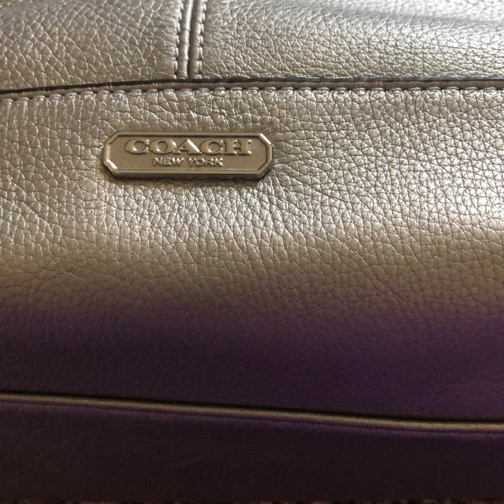 Bnwt coach pewter extra large tote - Picture 2 of 7